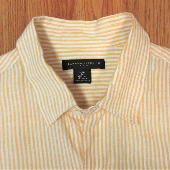 BANANA REPUBLIC REGULAR FIT Mens 100% LINEN POINT - Picture 1 of 3